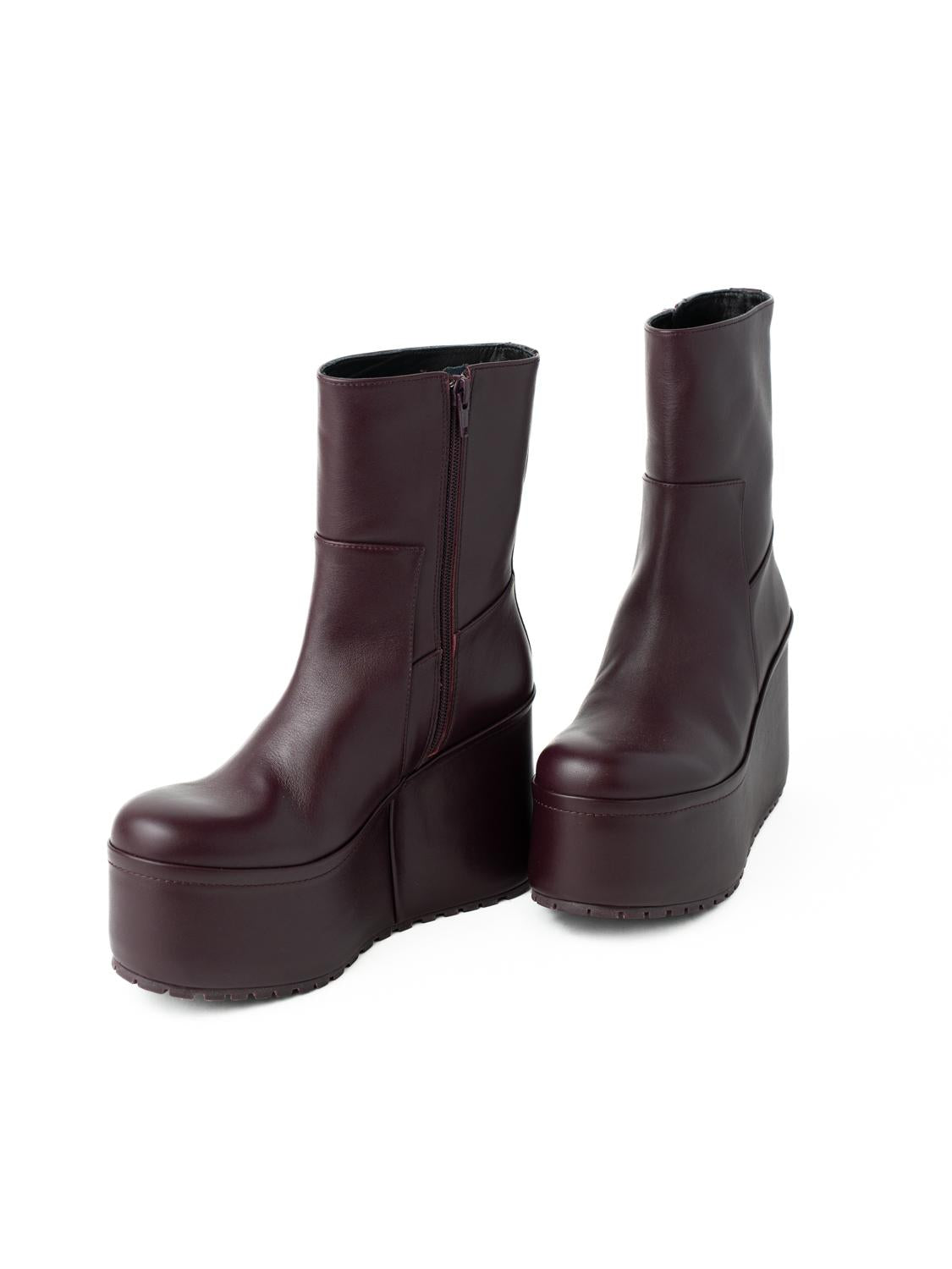 BLAIRE nappa burgundy ankle boot - Paloma Barceló